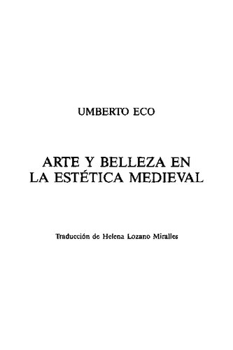 Arte y belleza en la estética medieval