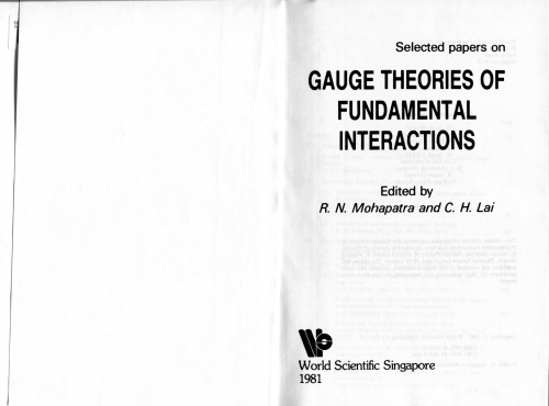 Gauge Theories of Fundamental Interactions