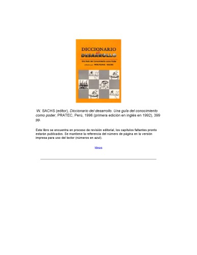 Diccionario del desarrollo : una guía del conocimiento como poder