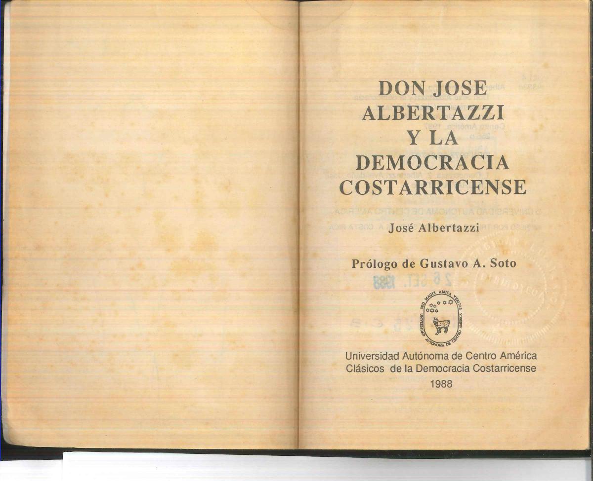 Don José Albertazzi y la democracia costarricense