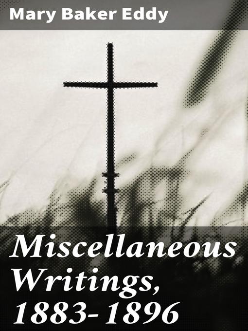 Miscellaneous Writings, 1883-1896