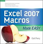 Excel 2007 macros made easy