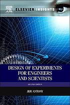 Design of experiments for engineers and scientists.