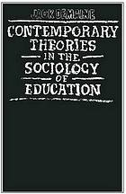 Contemporary theories in the sociology of education