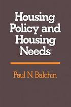 Housing policy and housing needs