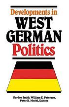 Developments in West German politics. 1