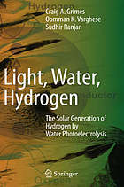 Solar production of hydrogen by water photoelectrolysis