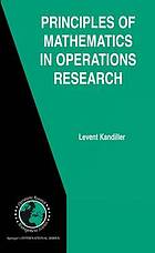 Principles of mathematics in operations research