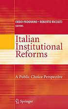 Italian institutional reforms : a public choice perspective