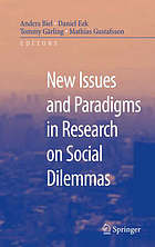 New issues and paradigms in research on social dilemmas