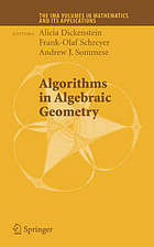 Algorithms in Algebraic Geometry