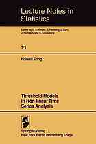 Threshold models in non-linear time series analysis