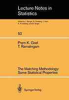 The matching methodology some statistical properties
