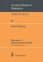 Estimation in Semiparametric Models : Some Recent Developments.