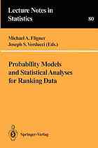 Probability models and statistical analyses for ranking data