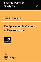 Semiparametric methods in econometrics