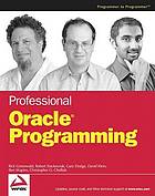 Professional Oracle Programming