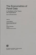 The econometric of panel data : handbook of the theory with applications