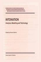 Intonation : analysis, modelling and technology