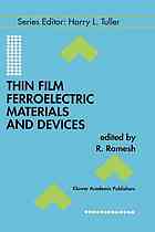 Thin film ferroelectric materials and devices