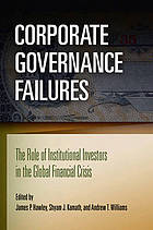 Corporate governance failures : the role of institutional investors in the global financial crisis