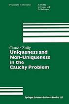 Uniqueness and non-uniqueness in the Cauchy problem