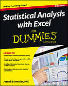 Statistical analysis with Excel for dummies : a Wiley Brand