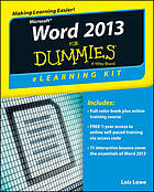 Word 2013 for dummies e learning kit : a wiley brand