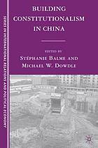 Building constitutionalism in China