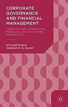 Corporate governance and financial management : computational optimisation modelling and accounting perspectives