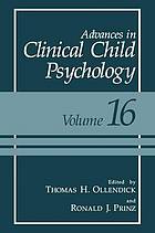 Advances in Clinical Child Psychology