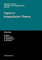 Topics in interpolation theory