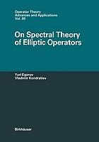 On spectral theory of elliptic operators.