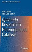 Operando research inheterogeneous catalysis