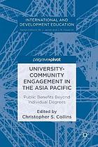 University-community engagement in the Asia Pacific public benefits beyond individual degrees