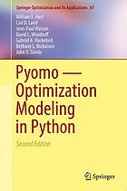 Pyomo -- optimization modeling in Python