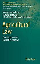 Agricultural law : current issues from a global perspective