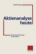 Aktienanalyse heute Gewinnmaximierung an der Börse