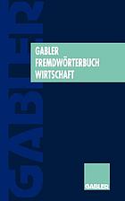 Gabler Fremdwörterbuch Wirtschaft