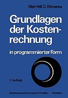 Grundlagen der Kostenrechnung in programmierter Form