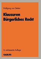 Klausuren Bürgerliches Recht Übungen im BGB