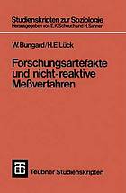 Forschungsartefakte und nicht-reaktive Messverfahren