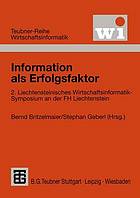 Information als Erfolgsfaktor