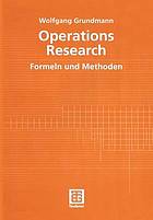 Operations research : formeln und methoden.