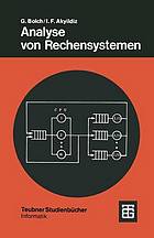 Analyse von Rechensystemen : Analytische Methoden zur Leistungsbewertung und Leistungsvorhersage