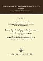 Die Auswirkung elektrotherapeutischer Muskelreizung auf die psychische Antriebsstruktur zerebral-bewegungsgestörter Kinder, dargestellt am längsschnittlichen Vergleich der Behandlungseffekte der Physiotherapie nach Bobath und der Elektroreiztherapie nach Hufschmidt.