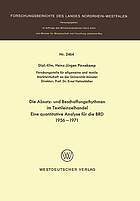 Die Absatz- und Beschaffungsrhythmen im Textileinzelhandel : eine quantitative Analyse für die BRD 1956-1971.