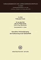 Konvektiver Wärmeübergang bei Verbrennung in der Grenzschicht