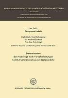 Determinanten der Nachfrage nach Verkehrsleistungen Teil 3. Faktorenanalyse zum Güterverkehr