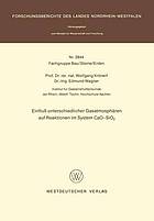 Einfluß unterschiedlicher Gasatmosphären auf Reaktionen im System CaO-SiO2